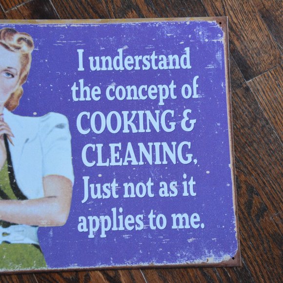 Sassy Cooking and Cleaning metal wall art sign - Picture 3 of 7